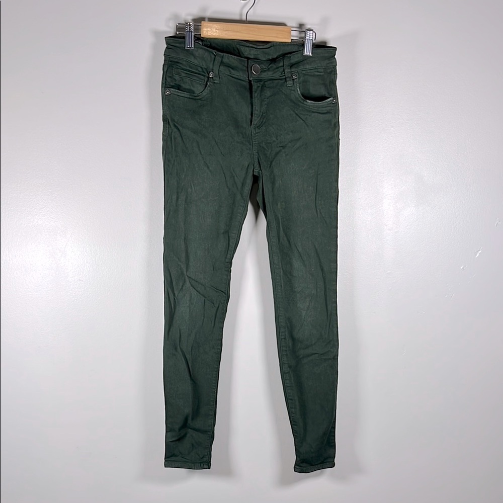 Kut From The Kloth Olive Green High Rise Ankle Skinny Jeans Women's Size 0.